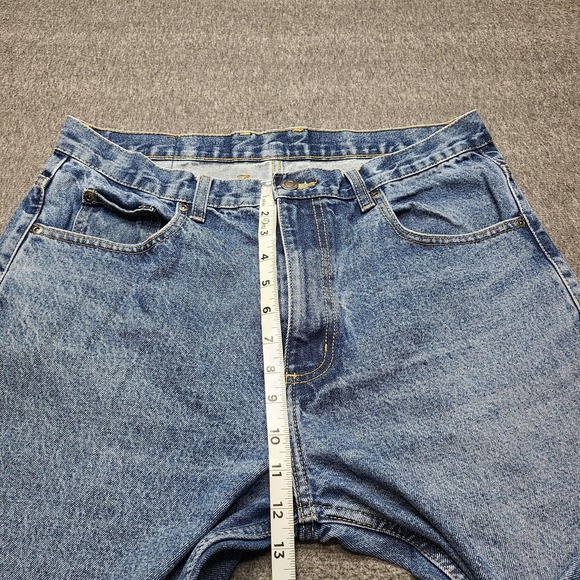 Member's Mark Jeans Mens 36x32 Blue Straight Leg Denim 5-Pocket Zip Fly Classic - Picture 3 of 8